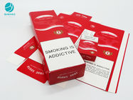กล่องบรรจุกระดาษแข็งสีแดงตกแต่งสำหรับผลิตภัณฑ์ยาสูบบุหรี่