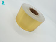 กระดาษฟอยล์อลูมิเนียมสีทองเคลือบเงา 55Gsm สำหรับห่อบรรจุภัณฑ์บุหรี่