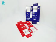 กล่องกระดาษแข็งบรรจุภัณฑ์บุหรี่สีแดงสีน้ำเงินที่ไม่เป็นอันตรายพร้อมการออกแบบส่วนบุคคล