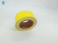 แพคเกจบุหรี่กระดาษแข็งสีเหลืองมันวาว 90-114 มม. กระดาษกรอบด้านในเป็นม้วน