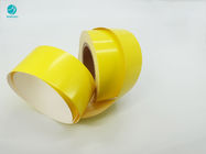 แพคเกจบุหรี่กระดาษแข็งสีเหลืองมันวาว 90-114 มม. กระดาษกรอบด้านในเป็นม้วน