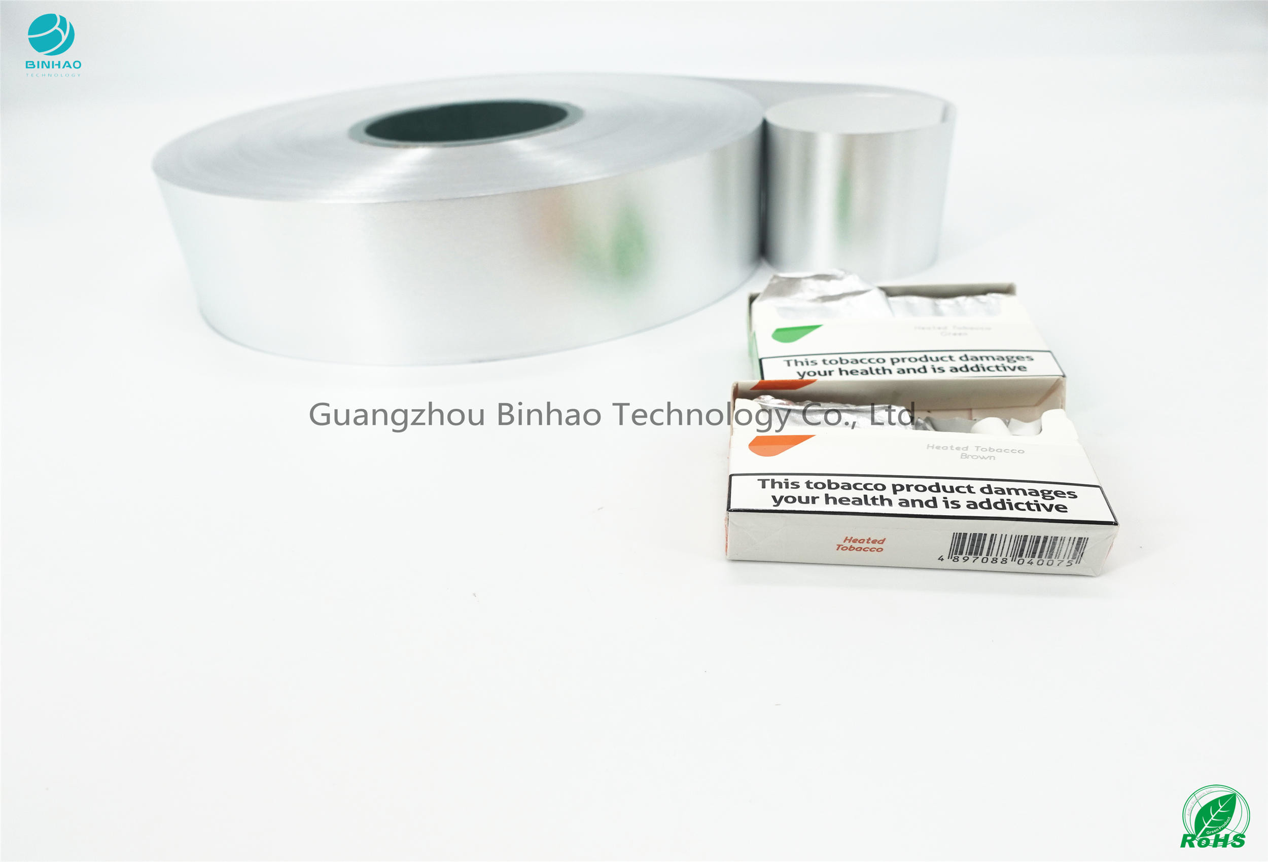 กระดาษอลูมิเนียมฟอยล์เคลื่อนย้ายได้ดีวัสดุบรรจุภัณฑ์บุหรี่อิเล็กทรอนิกส์ HNB 1500 ม