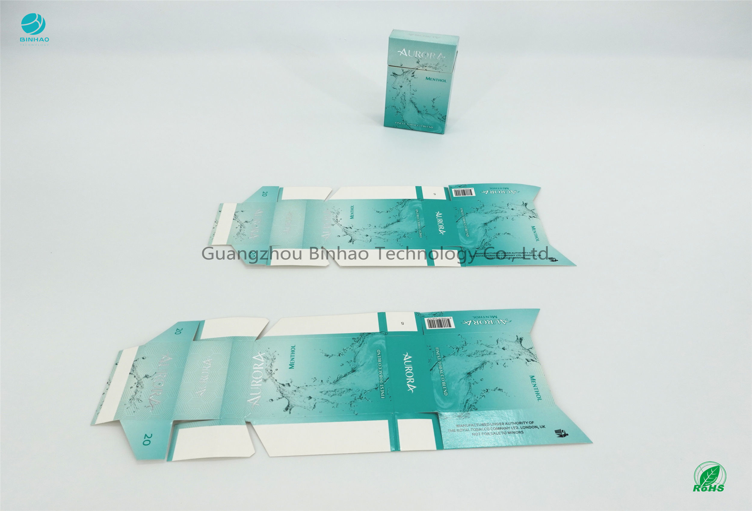 กล่องกระดาษแข็งแบบฝาพับ SBS วัสดุบรรจุภัณฑ์กระดาษแข็งความแข็ง 85%