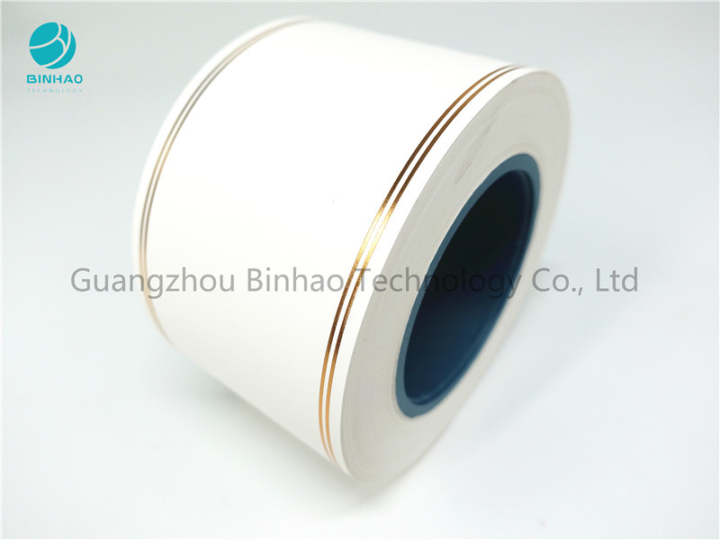 Binhao กระดาษปลายแหลม 2 เส้นสีทองสำหรับกรองบุหรี่ 34gsm