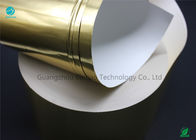 กระดาษฟอยล์อลูมิเนียมฟอยล์สีทองมันวาวแบบเงาด้วยวัสดุสิ่งแวดล้อมขนาด 65 แกรม