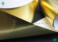 กระดาษฟอยล์อลูมิเนียมฟอยล์สีทองมันวาวแบบเงาด้วยวัสดุสิ่งแวดล้อมขนาด 65 แกรม