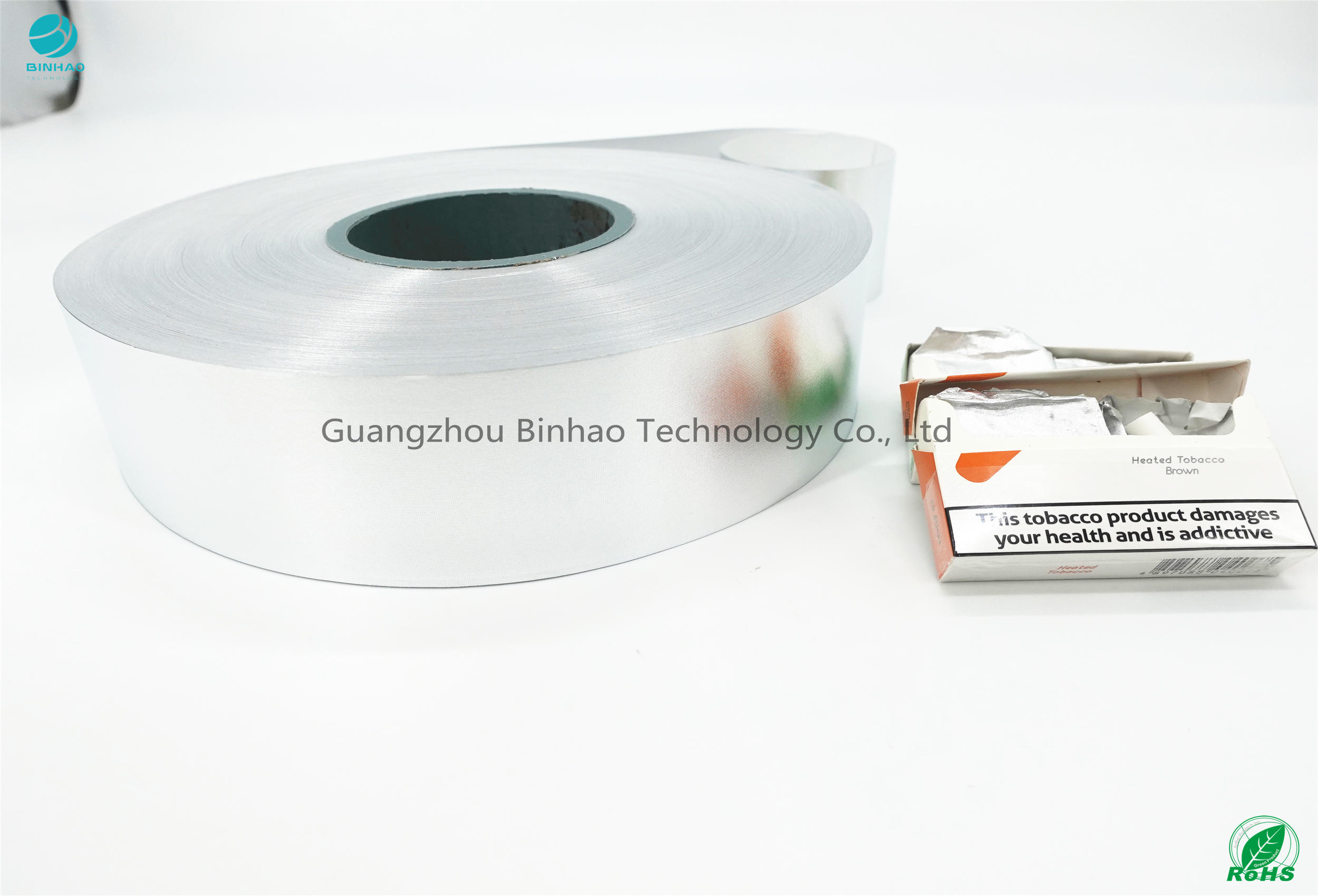 HNB วัสดุบรรจุภัณฑ์บุหรี่อิเล็กทรอนิกส์ 55gsm Grammage Paper Weight กระดาษอลูมิเนียมฟอยล์