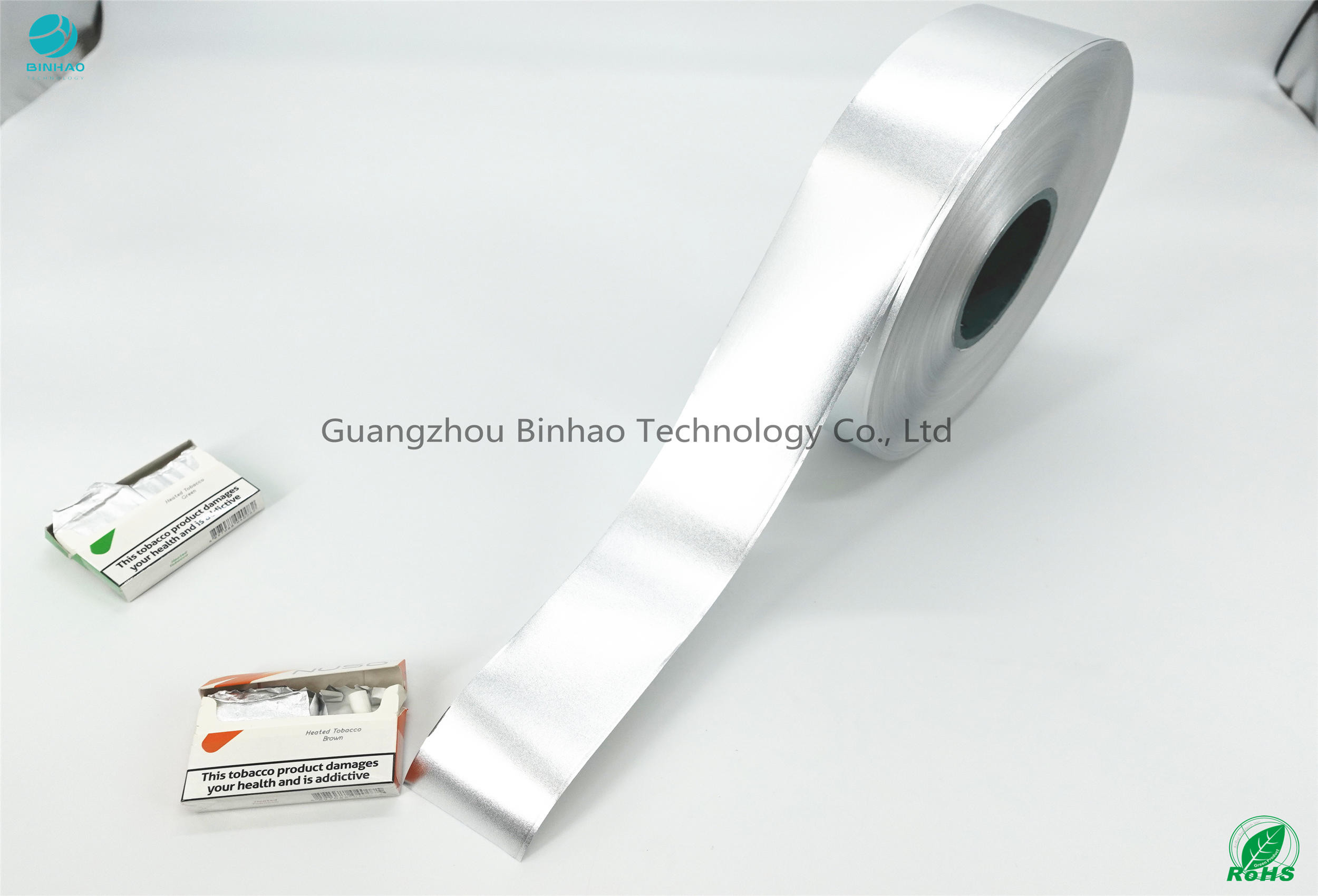 HNB E-Cigarette Package วัสดุอลูมิเนียมฟอยล์กระดาษผิวด้าน 55gsm